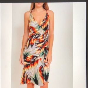 Leaf print multi colored Dress